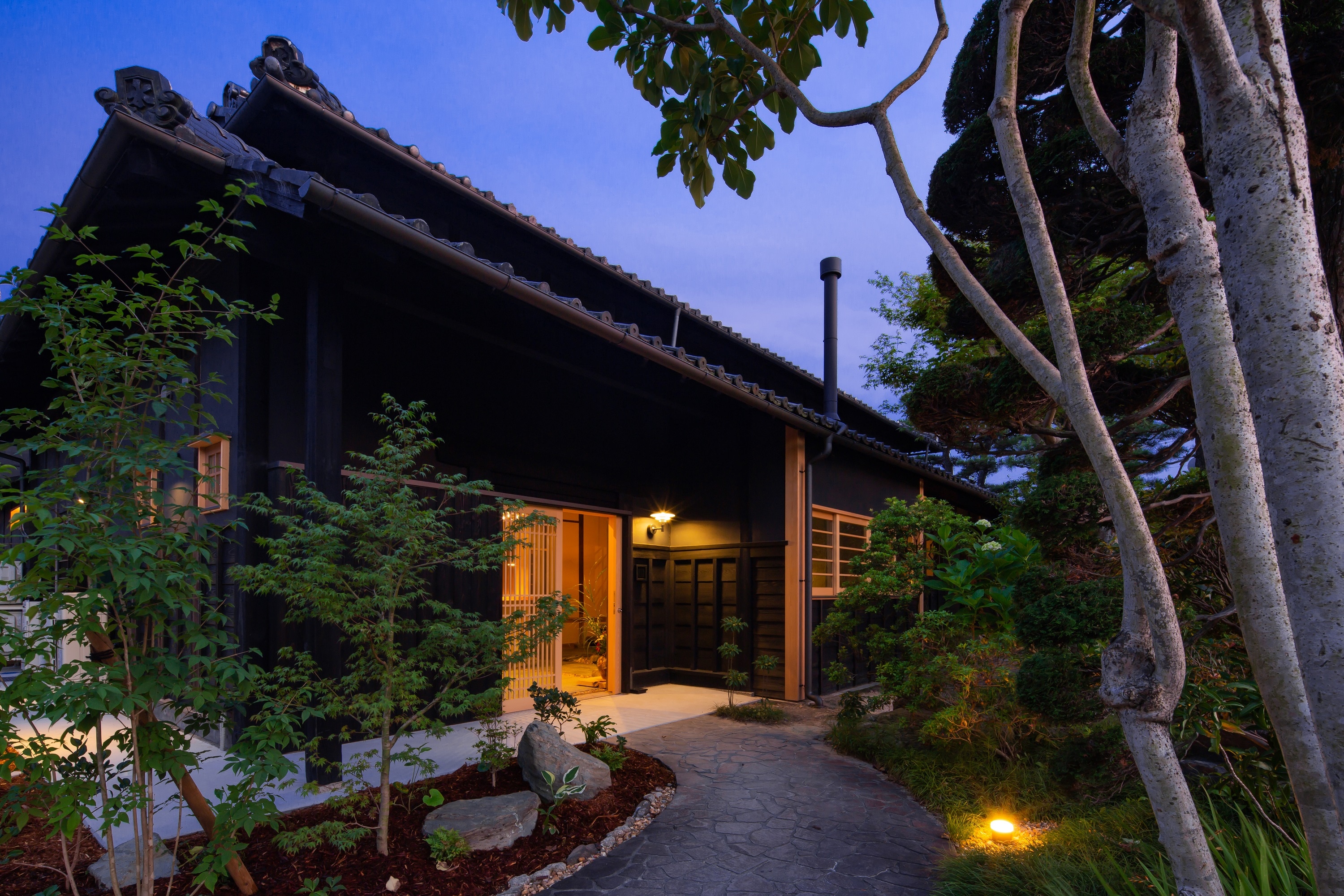 Entrance approach (evening view)