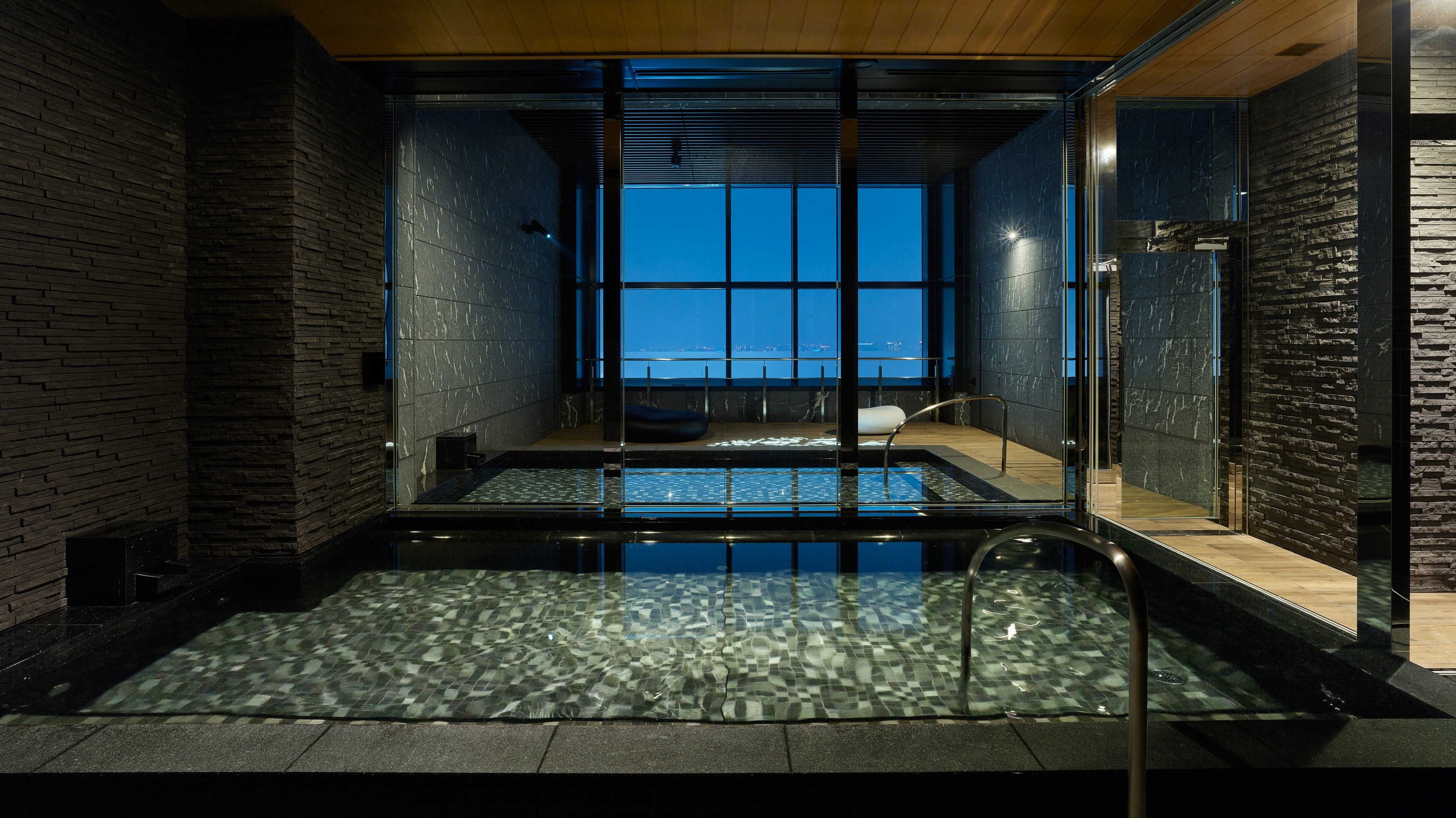 Large communal bath exclusively for guests