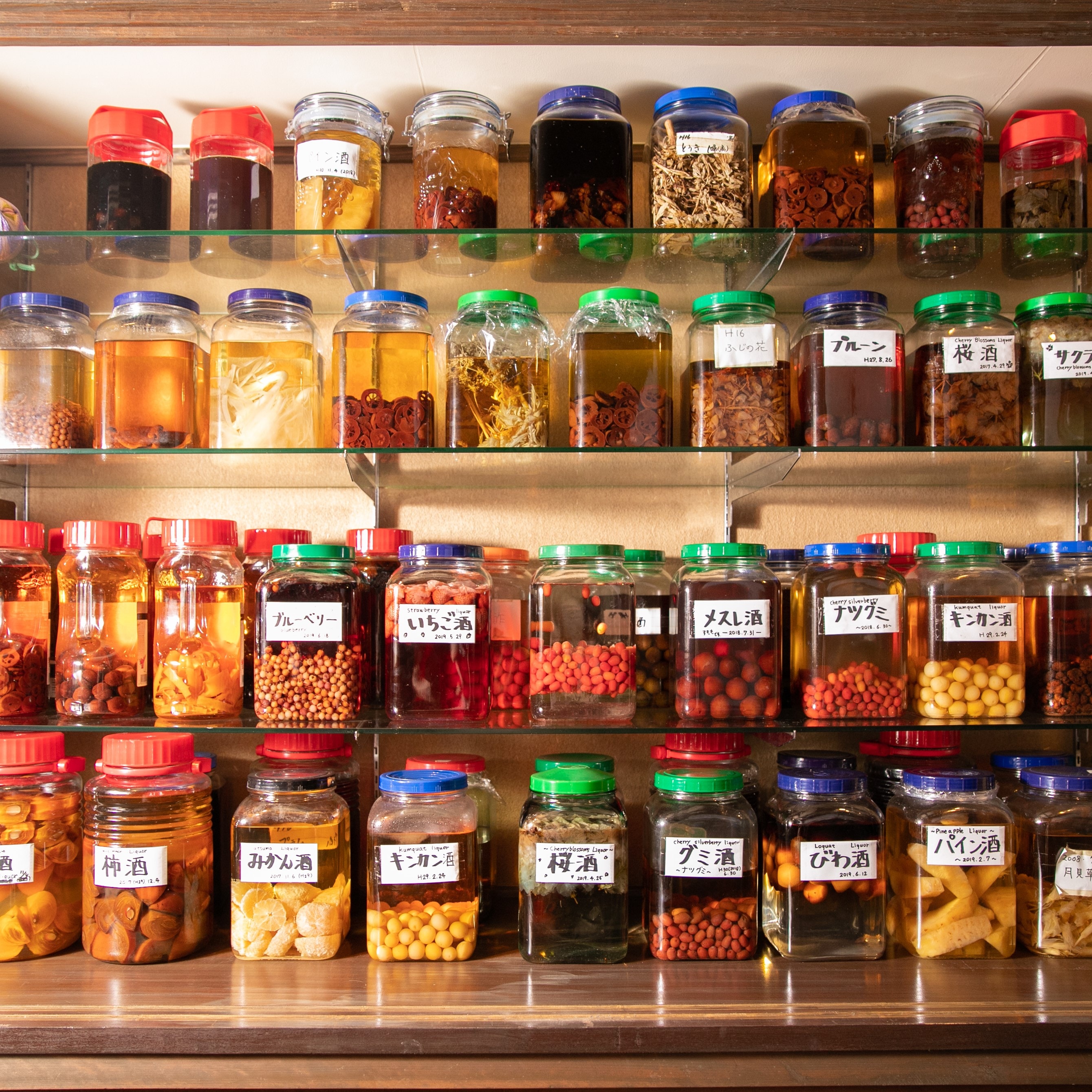 <Fruit liquor> 70 kinds of fruit liquor handmade by the proprietress await you