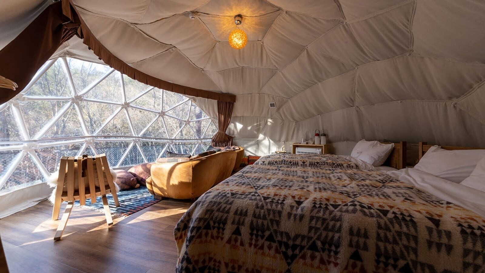 Dome tent interior