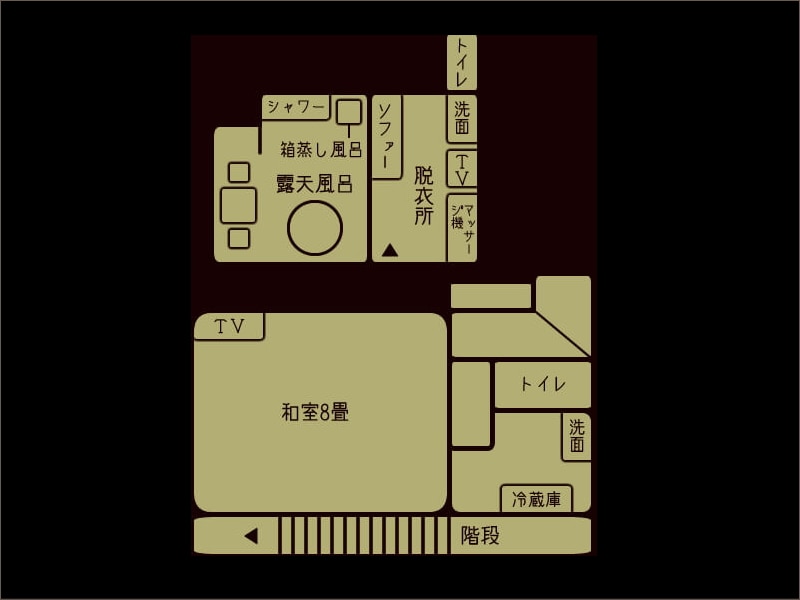 【야마보시】 노천 도기 욕조가있는 객실 배치