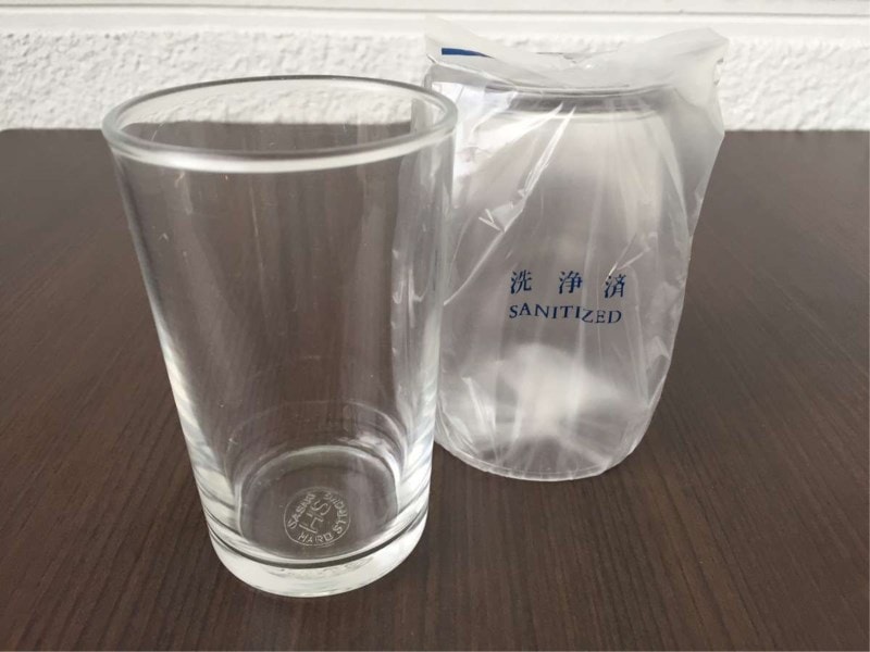 [Glass] Available in the refrigerator.