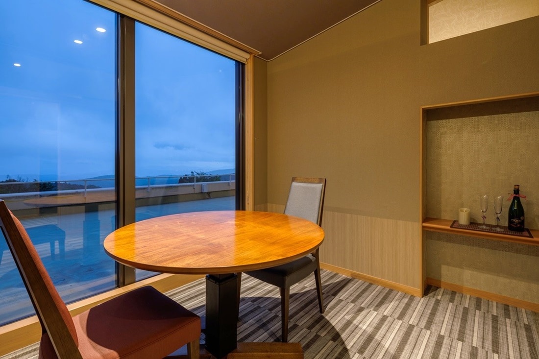 Semi-private dining area