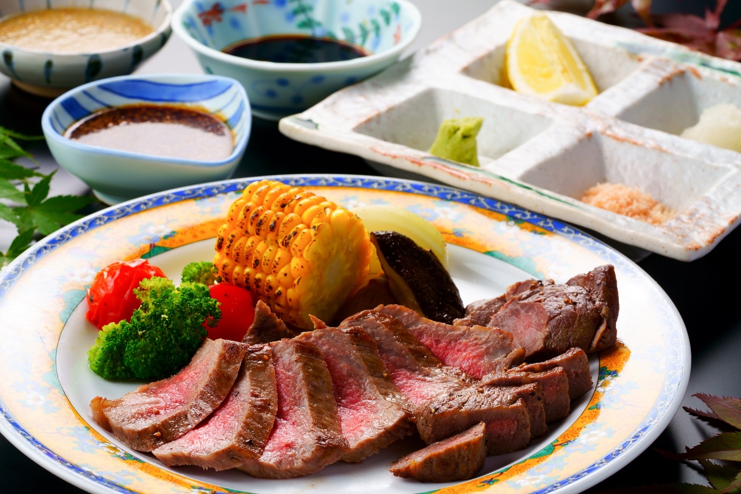 Supper: "Oita Wagyu" steak kaiseki