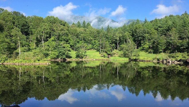 Hồ Misuzu, một danh lam thắng cảnh gần Yatsugatake Kogen Lodge