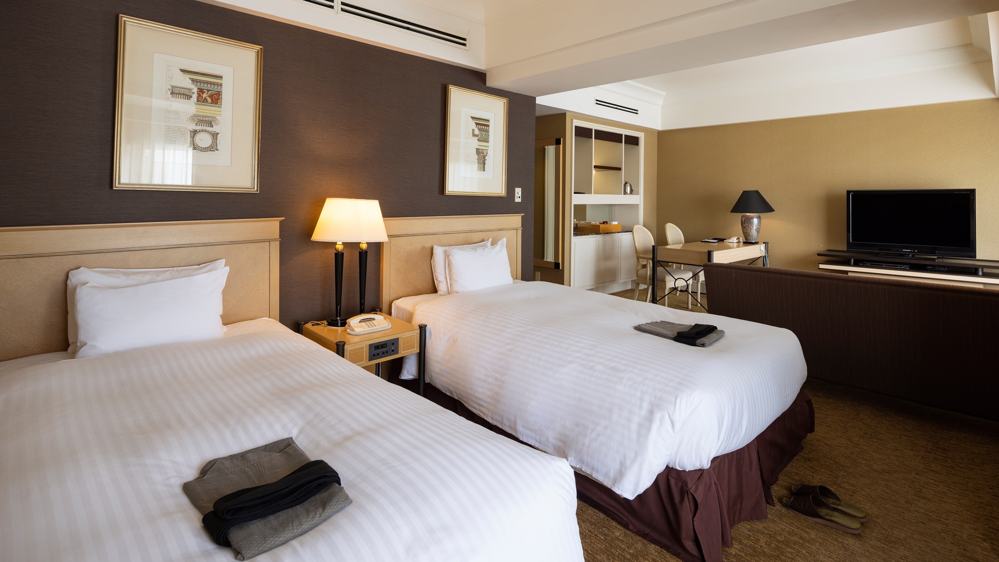 [Premier Spa Twin] 49 square meters, 6th floor / Direct elevator to Kobe Rokko Onsen "Hamasen" available.