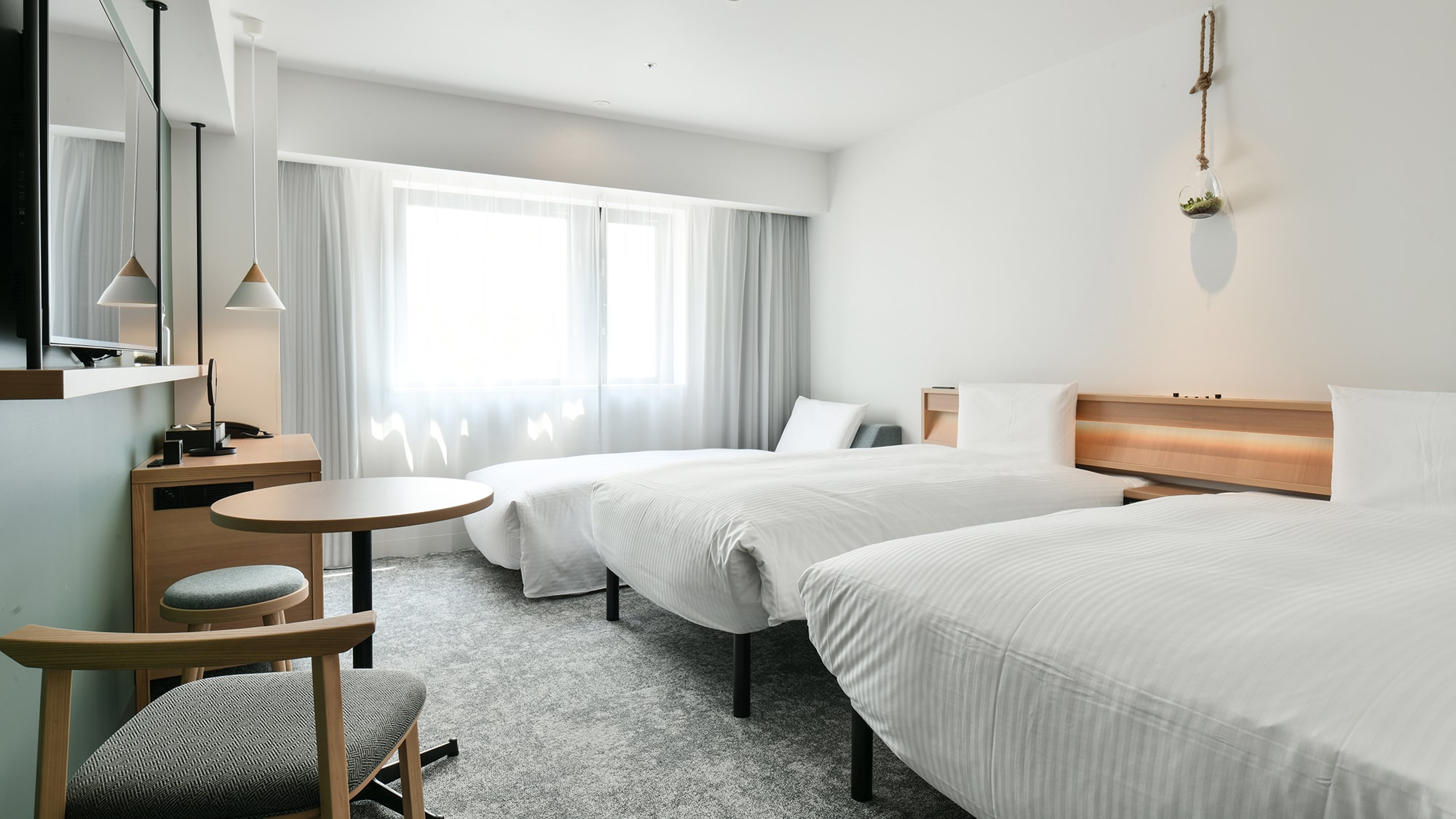 Superior triple (22㎡) untuk 3 orang Lebar tempat tidur 120 cm 2 tempat tidur Lebar tempat tidur 90 cm 1 tempat tidur