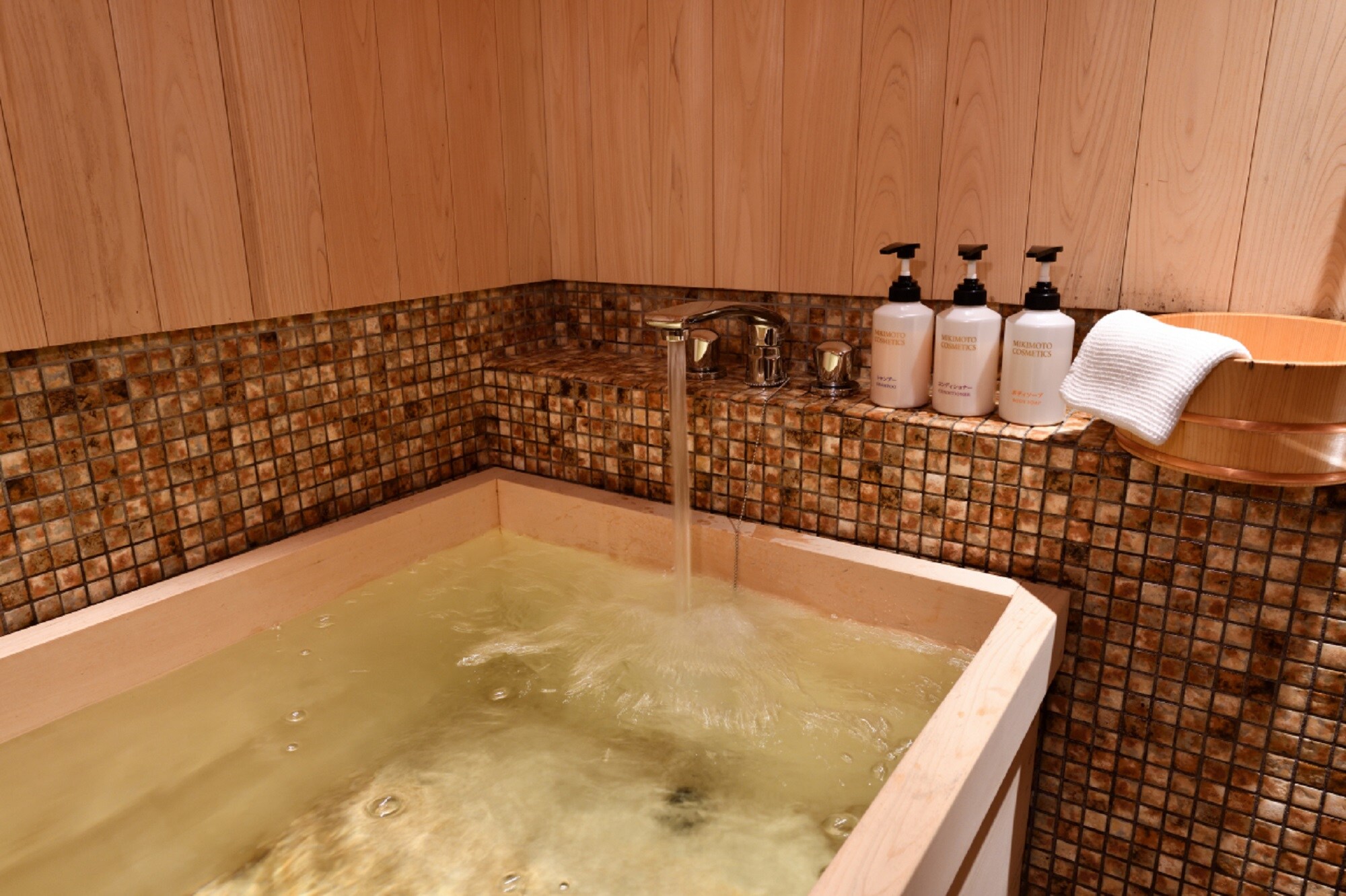 All guest rooms have a cypress bath