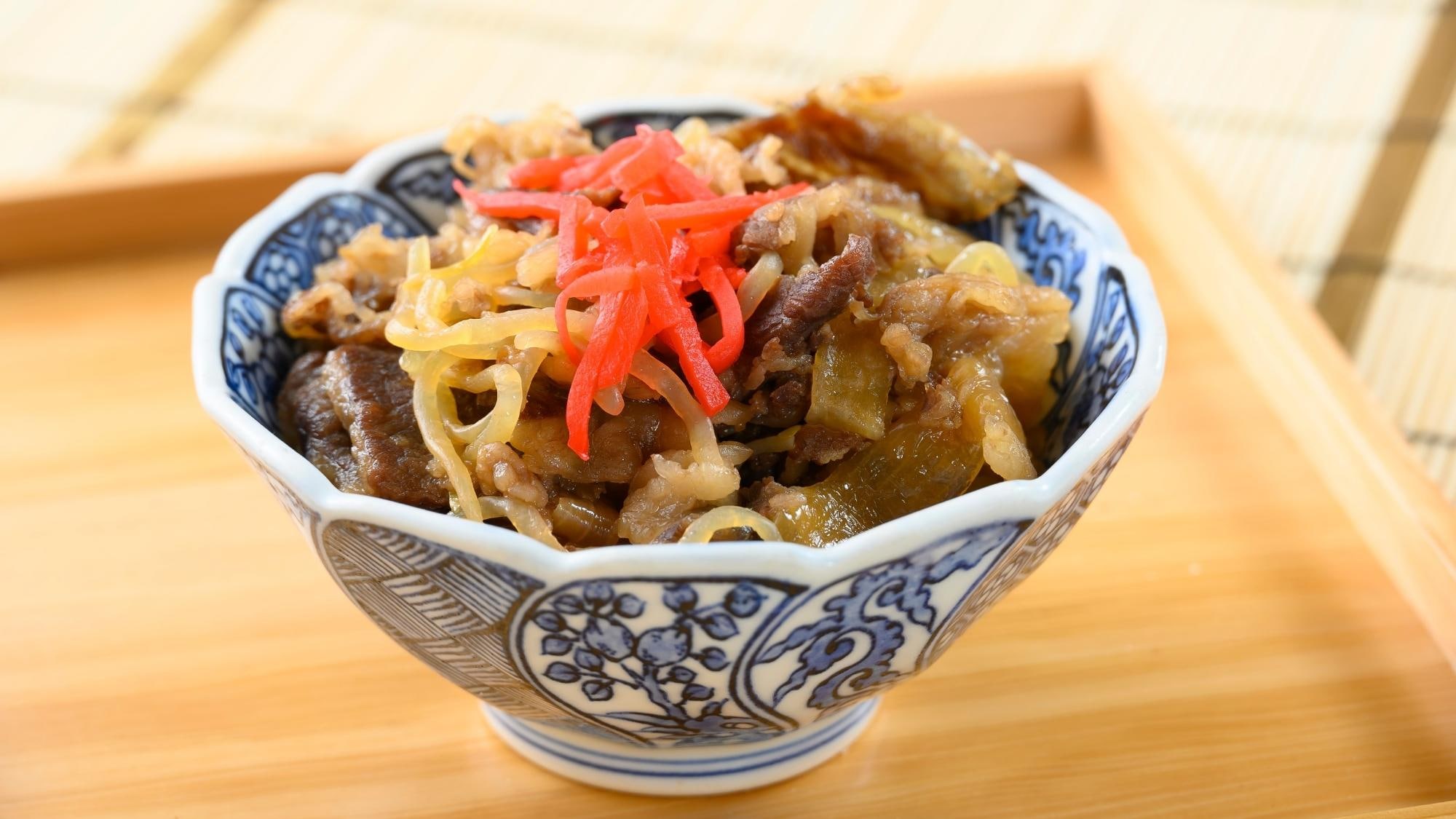 [Breakfast example] Charge your energy with Yonezawa beef bowl from the morning. A great item for children.