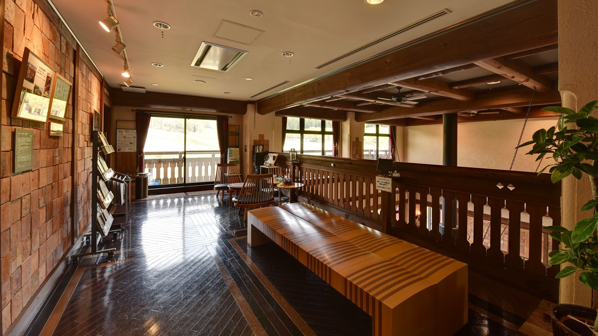 *The front area has a modern wood look.