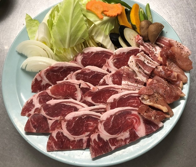 Daisen pork and chicken Genghis Khan grilled meat