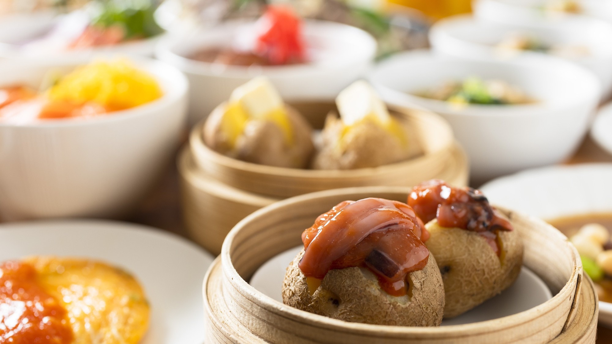 [Breakfast buffet] The image is an image