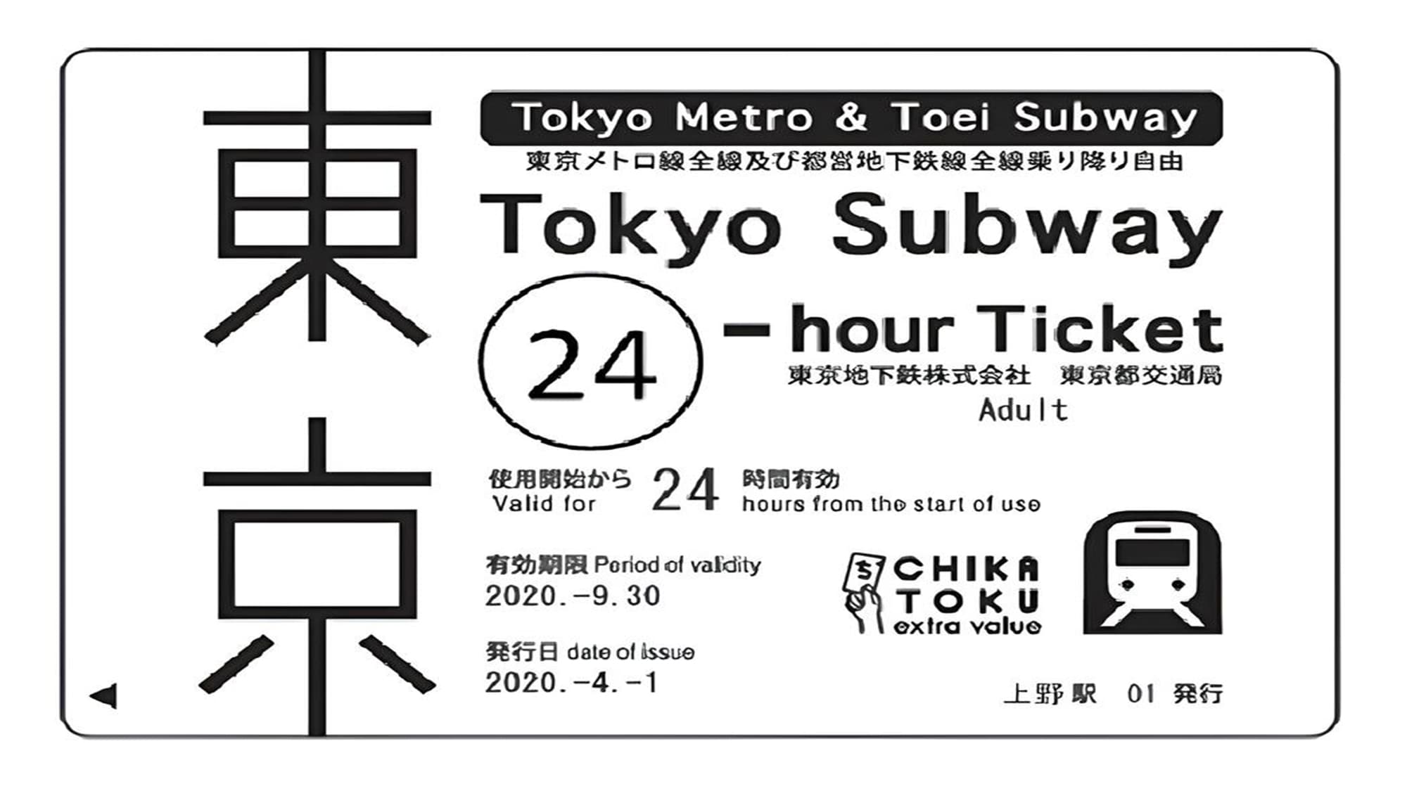 Plan with subway ticket
