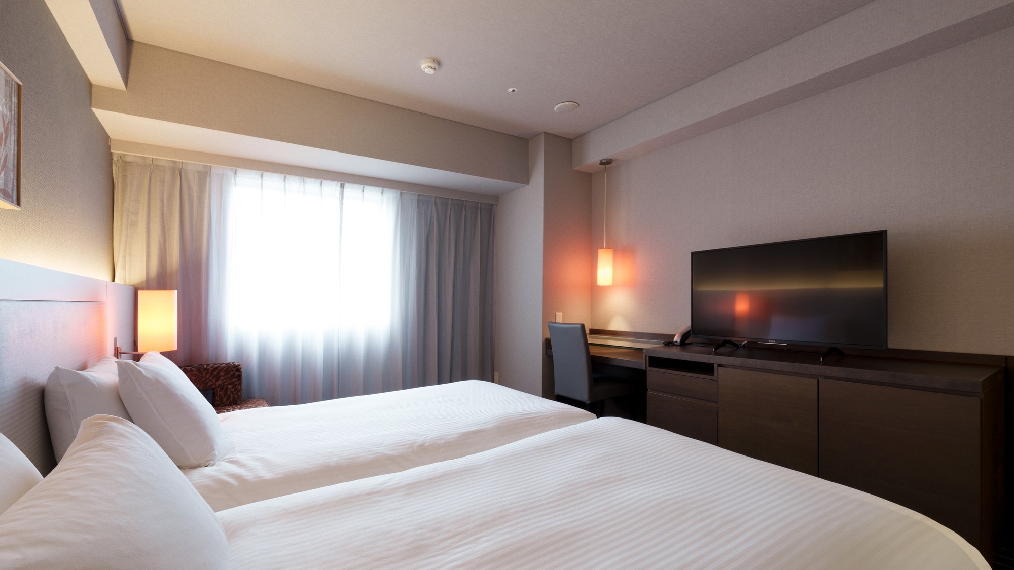 릴랙스 트윈룸 일례｜23평미/침대폭 110cm/금연