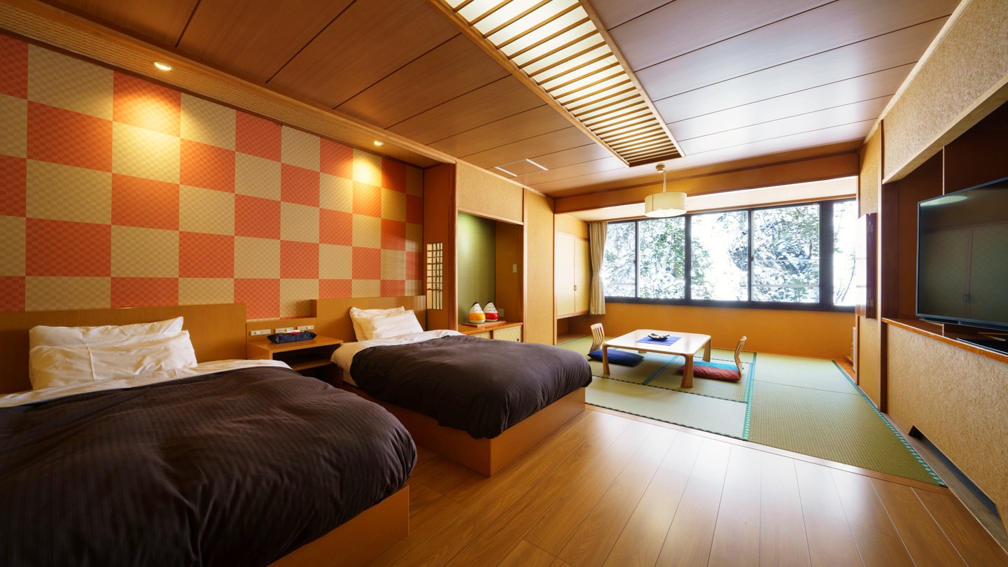 Perpanjangan pada Desember 2021! Tempat tidur twin kamar Jepang dan Barat