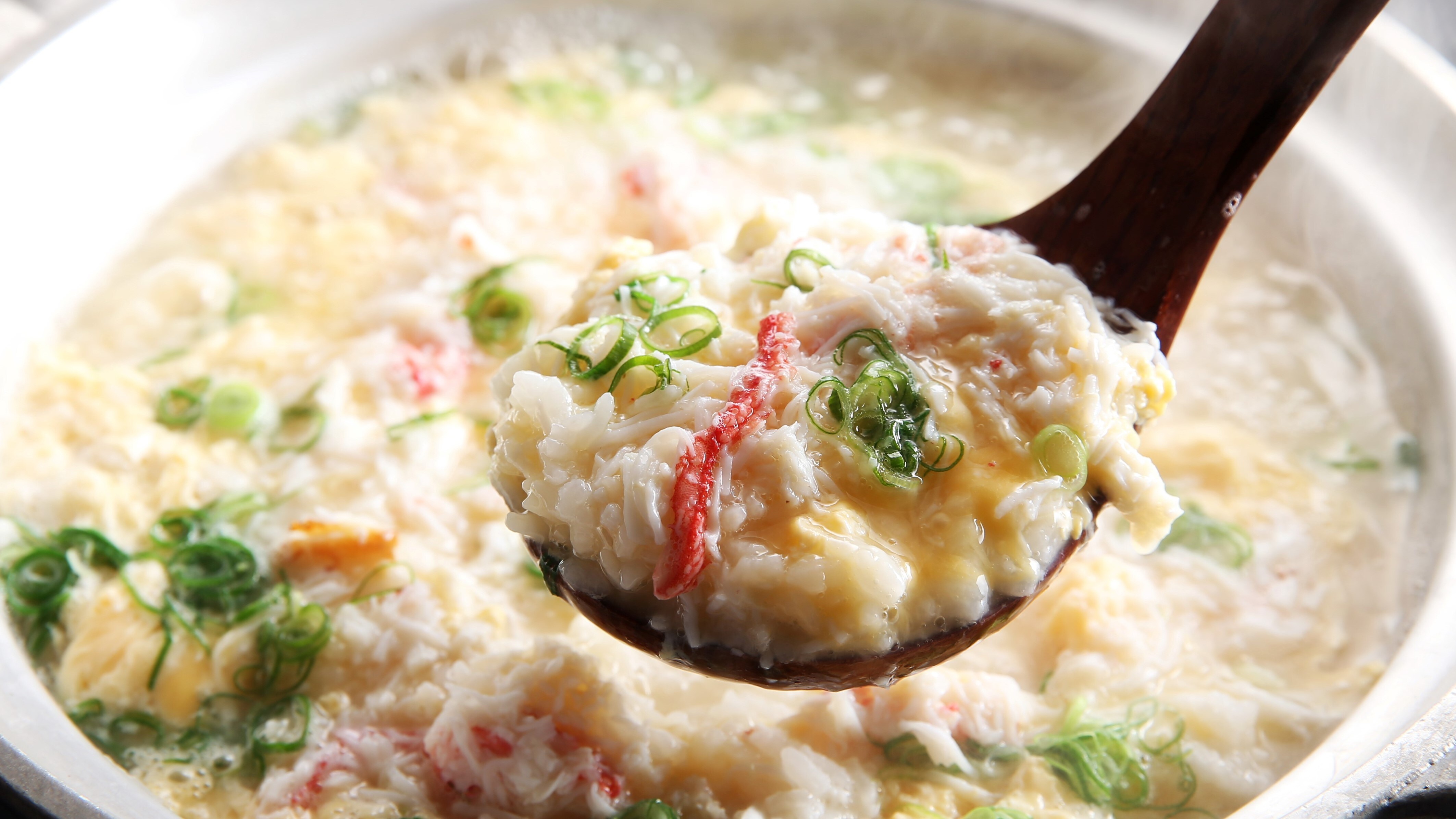 Rice porridge with plenty of crab flavor