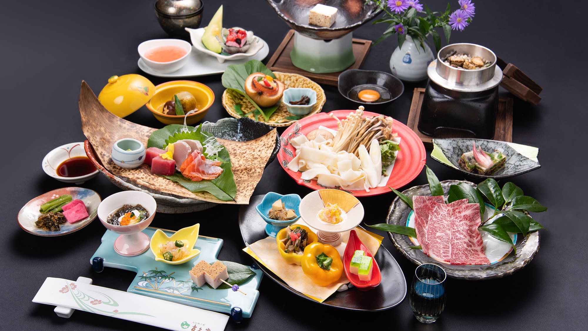 *[Tsubaki Kaiseki / example] Upgraded dinner with Joshu beef sukiyaki as the main