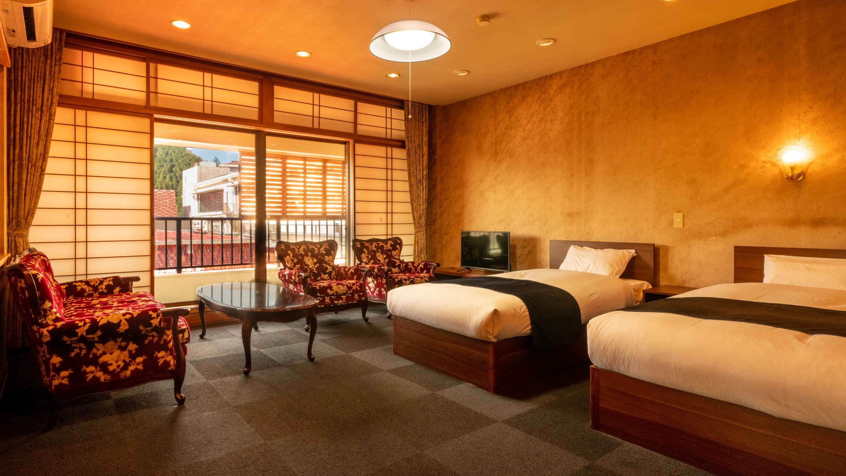 Kamar twin gaya Jepang-Barat Junior Suite (3 kamar) *Contoh kamar tamu