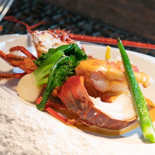 An example of our creative Japanese-Western kaiseki dinner