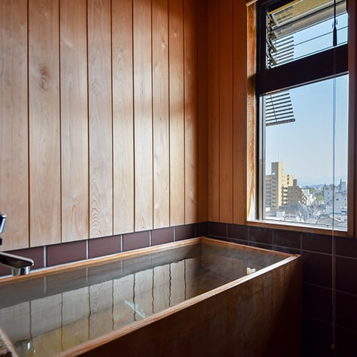 * [Room bath] All rooms have a room bath with hot water from Dogo Onsen.
