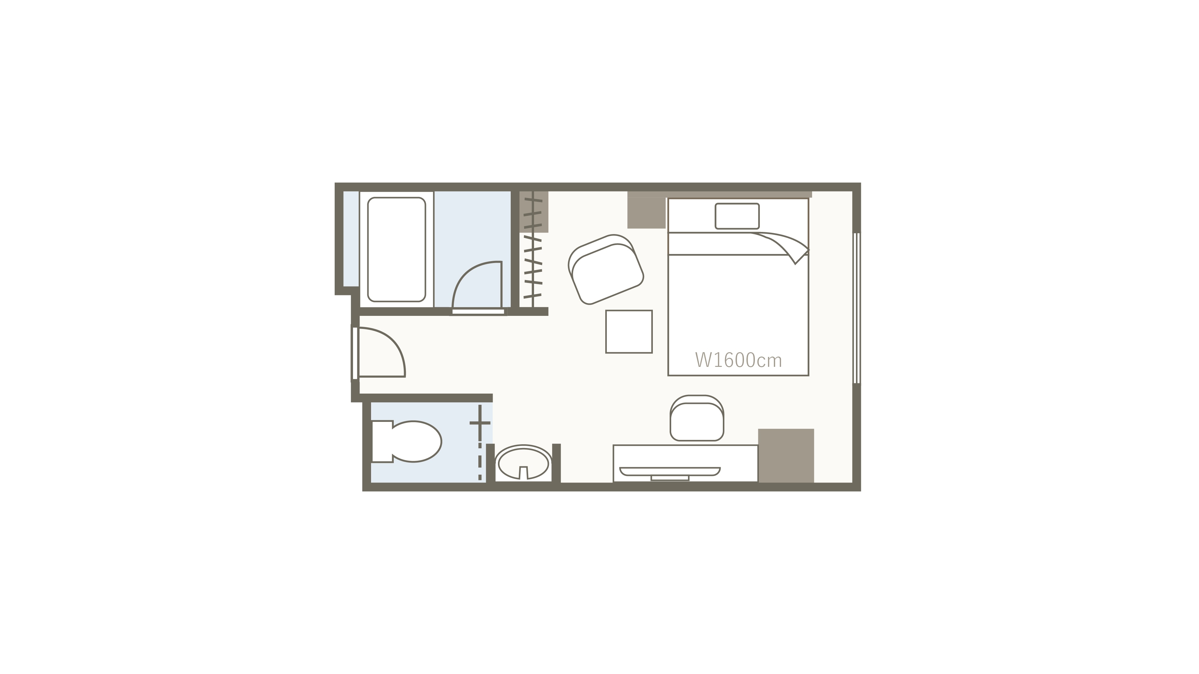 Standard double floor plan