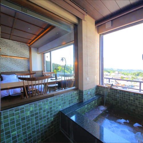 [Japanese-style room + TW open-air bath]