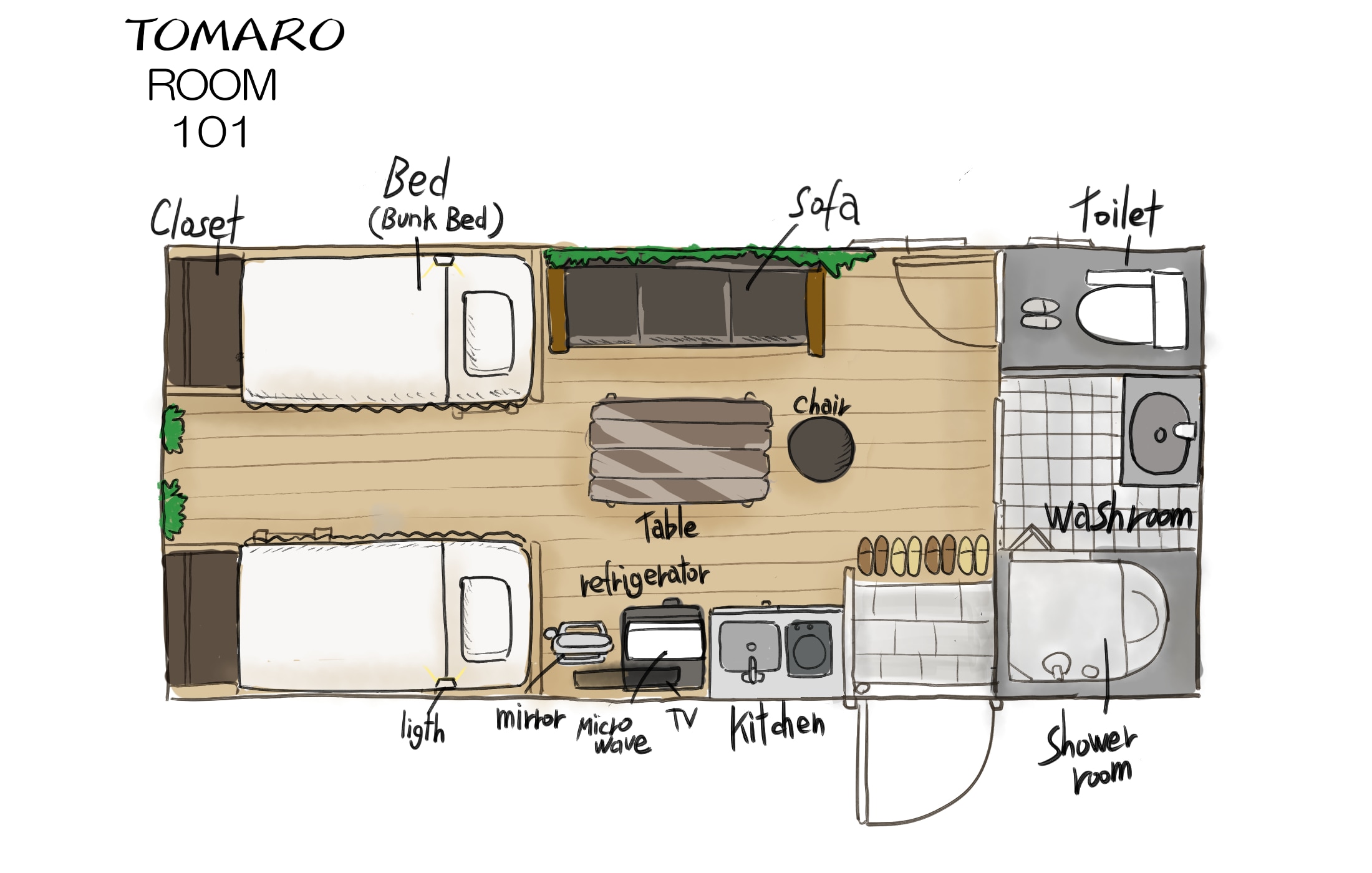Room 101 Western-style room drawing