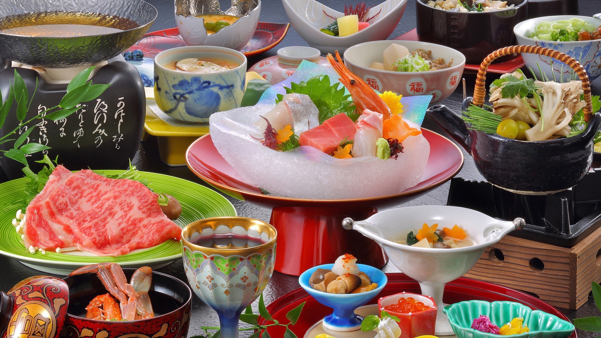 [Dinner] Japanese banquet with Yamagata beef shabu-shabu <Autumn> *For illustrative purposes only