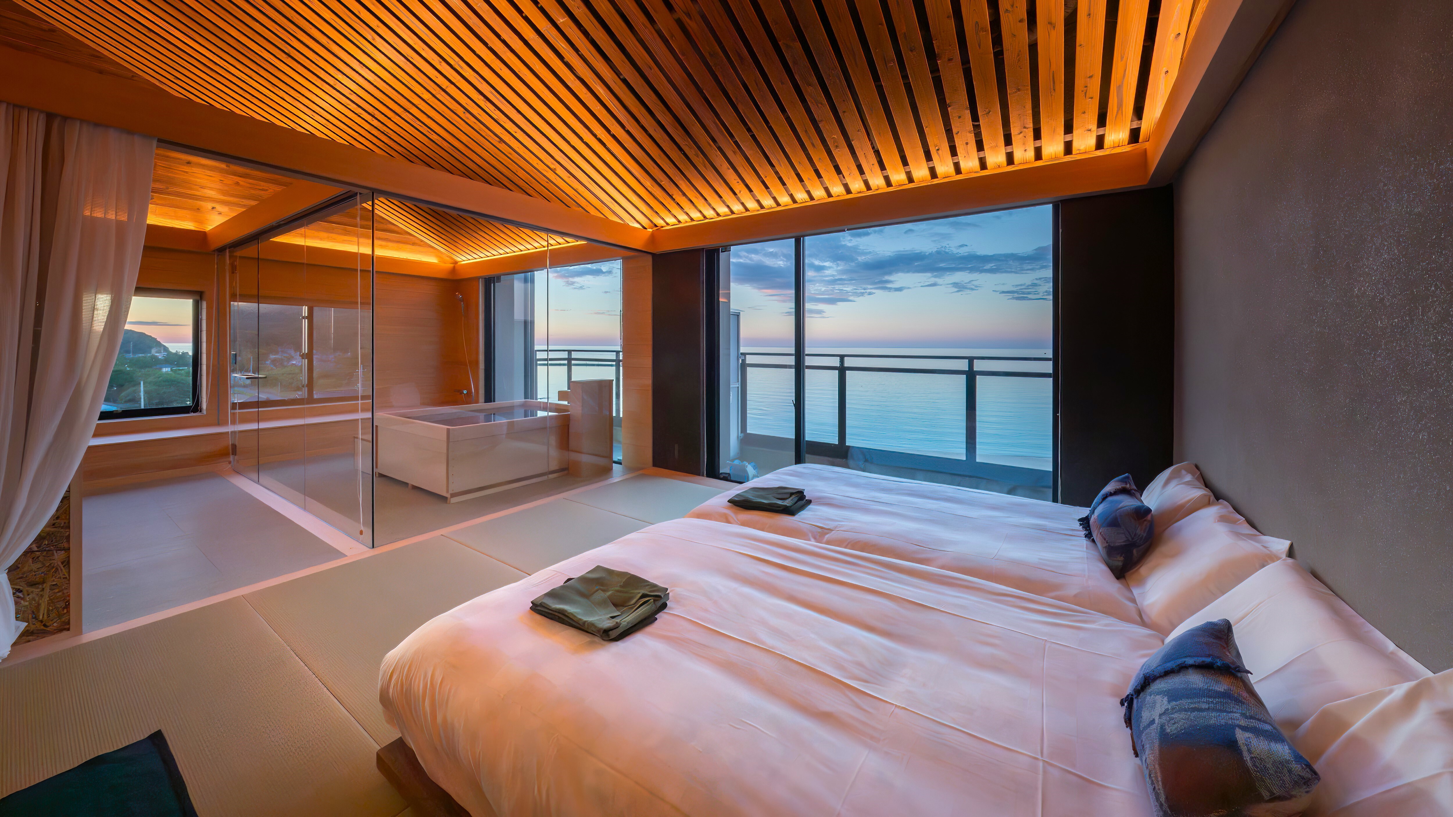 [Opening in the fall of 2012! "Betu-Raku"] Special room with hot spring observation bath with ocean view ◆ Luxury to be mesmerized by the vast Sea of Japan