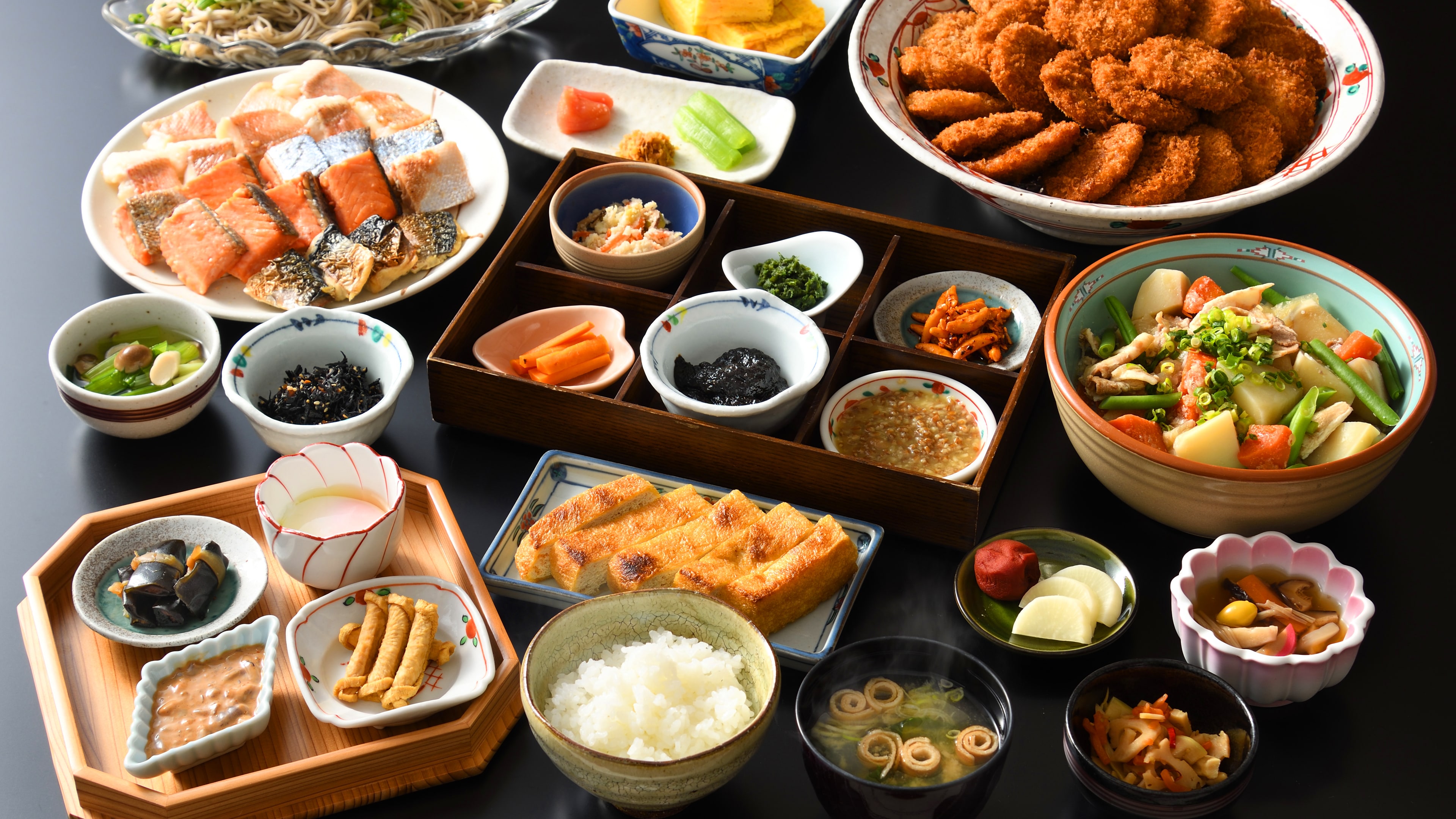 Breakfast buffet Japanese menu