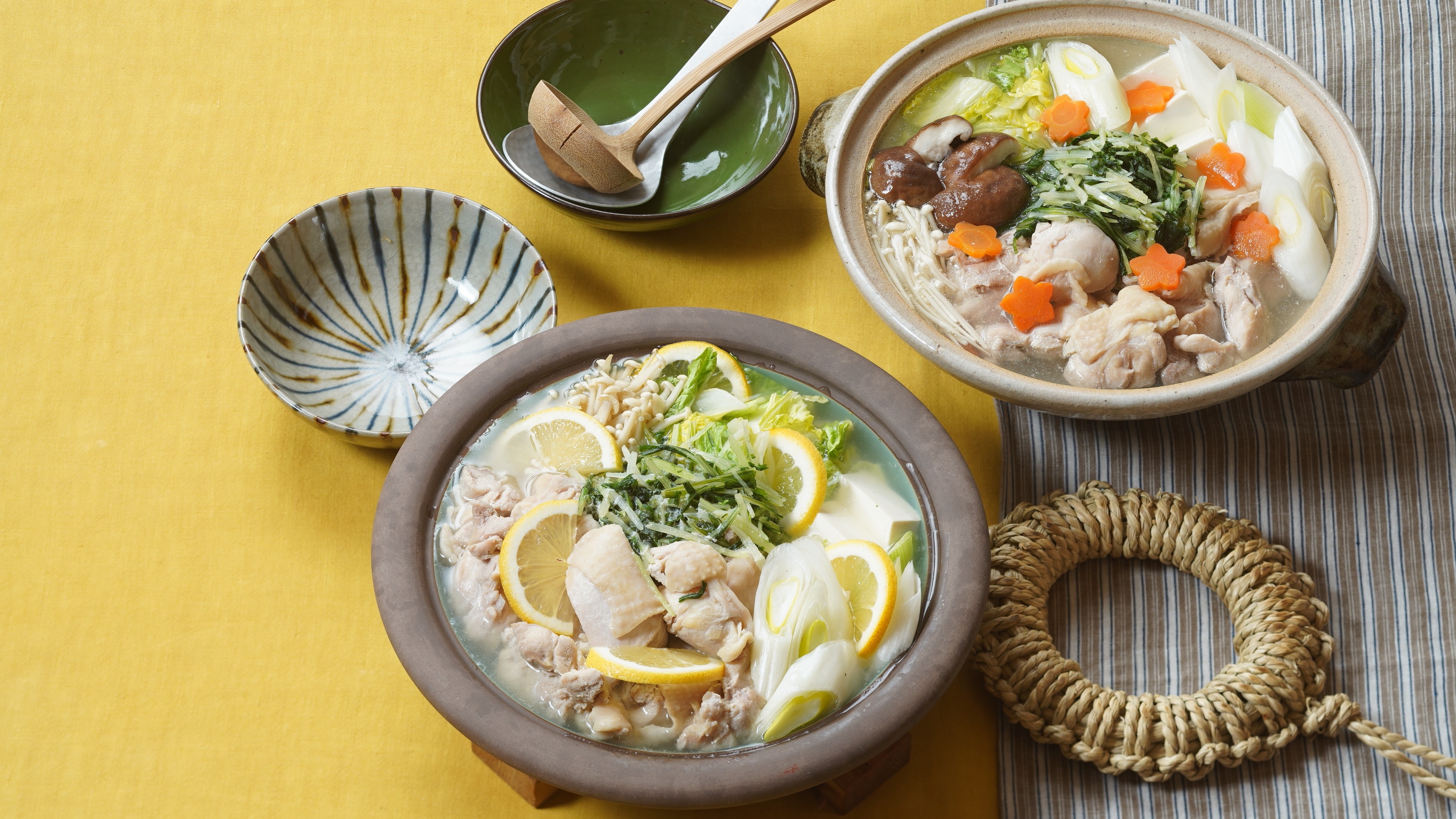 Fine sake hotpot and lemon hotpot