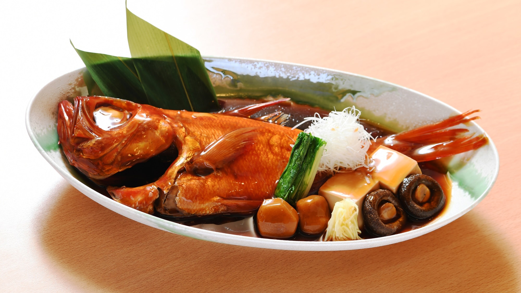 Simmered red sea bream