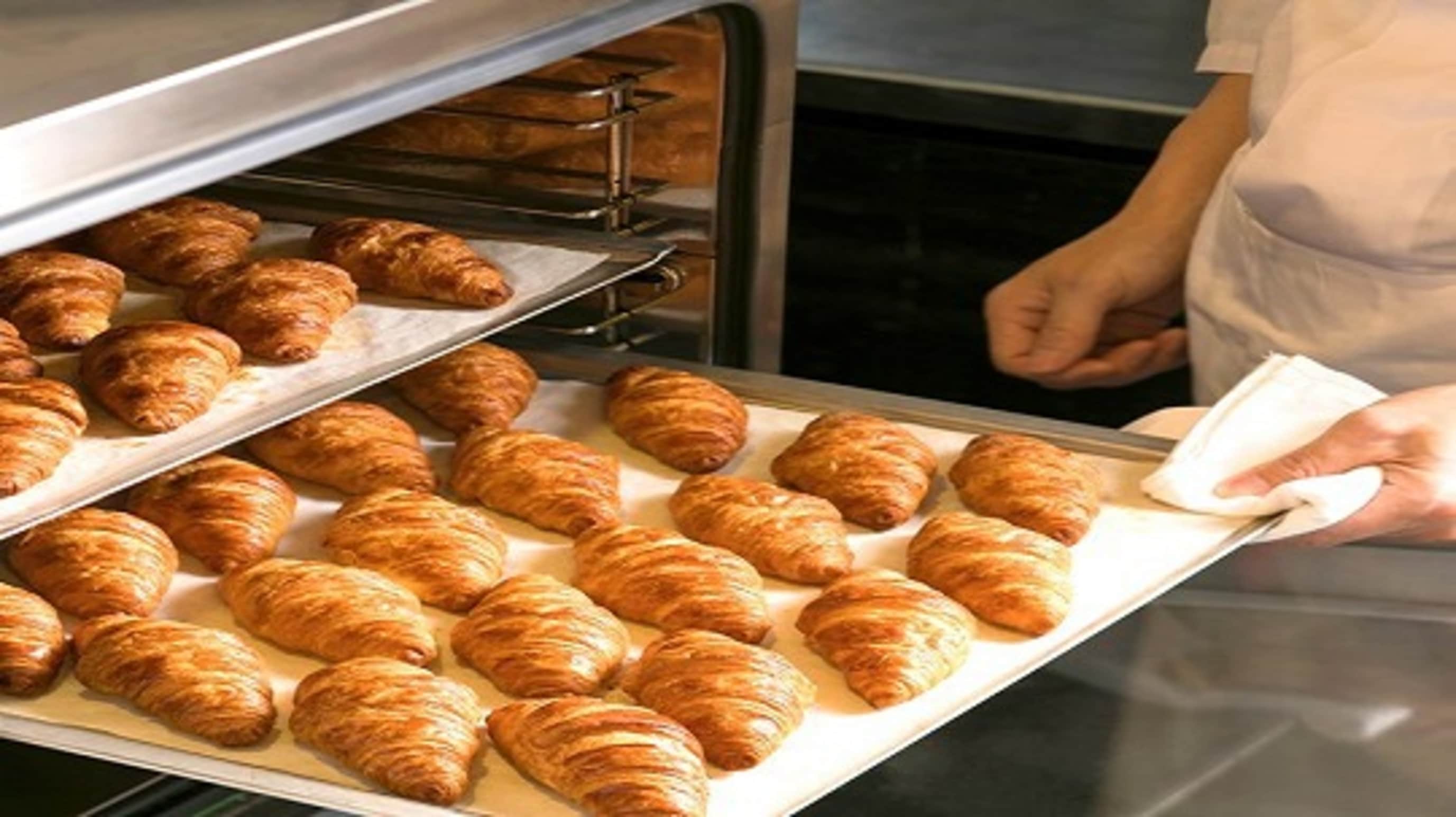 Freshly baked croissants