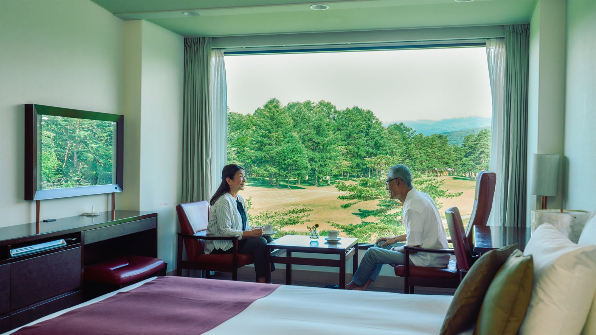 Image of a stay at The Prince Karuizawa. Every room has a direct view of Mount Asama.