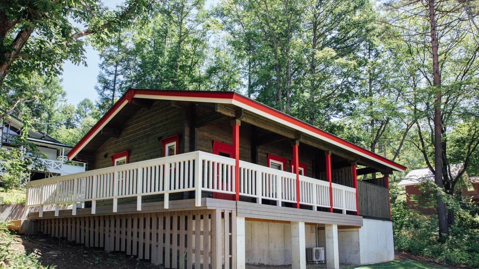 [Premium log room with private open-air bath] Exterior example