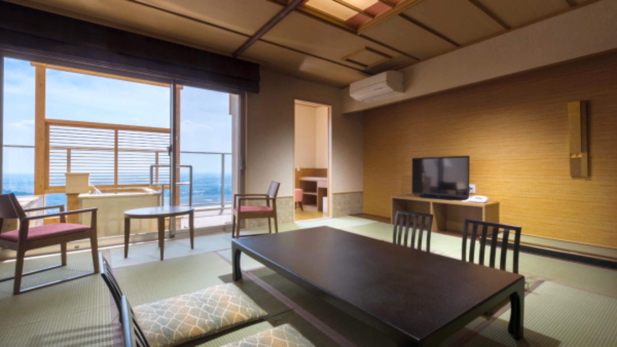 [Special room Japanese-style room] Guest room with open-air bath