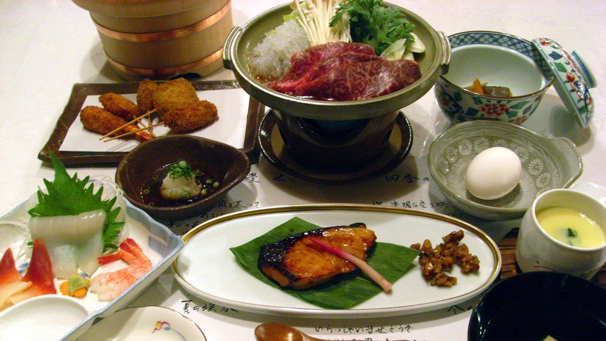 *Dinner example: Enjoy warm home-cooked meals made with local seafood and mountain produce♪