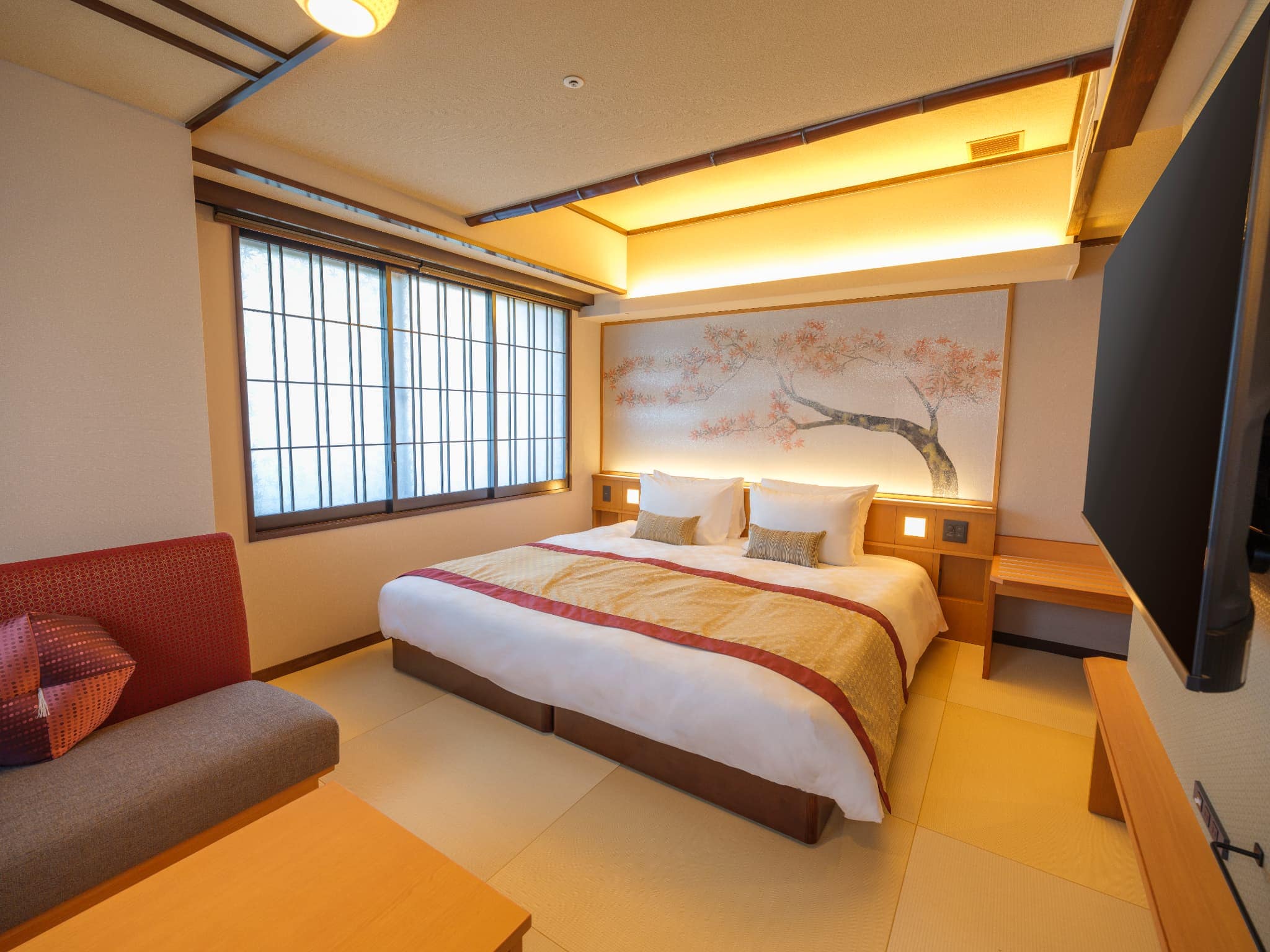 [Renovated] Deluxe Double Room with Semi-Open-Air Bath