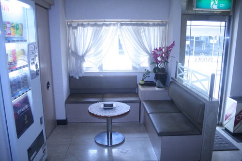 Inside the building