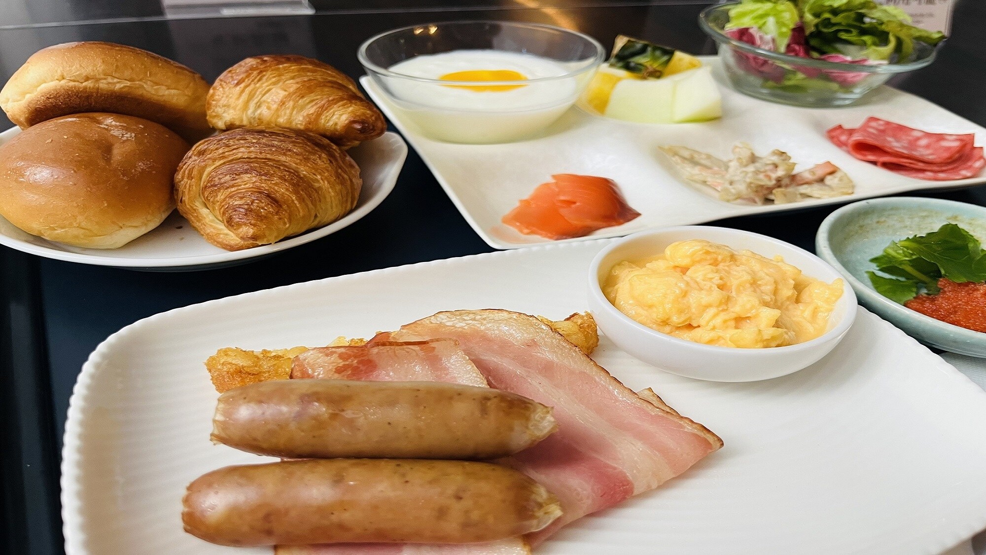 An example of a breakfast buffet