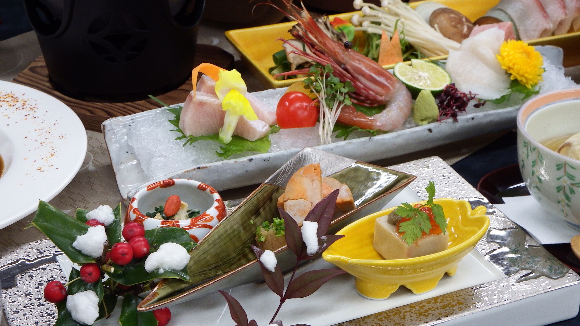[Dinner example] Seasonal colorful kaiseki (winter) * Cooking image