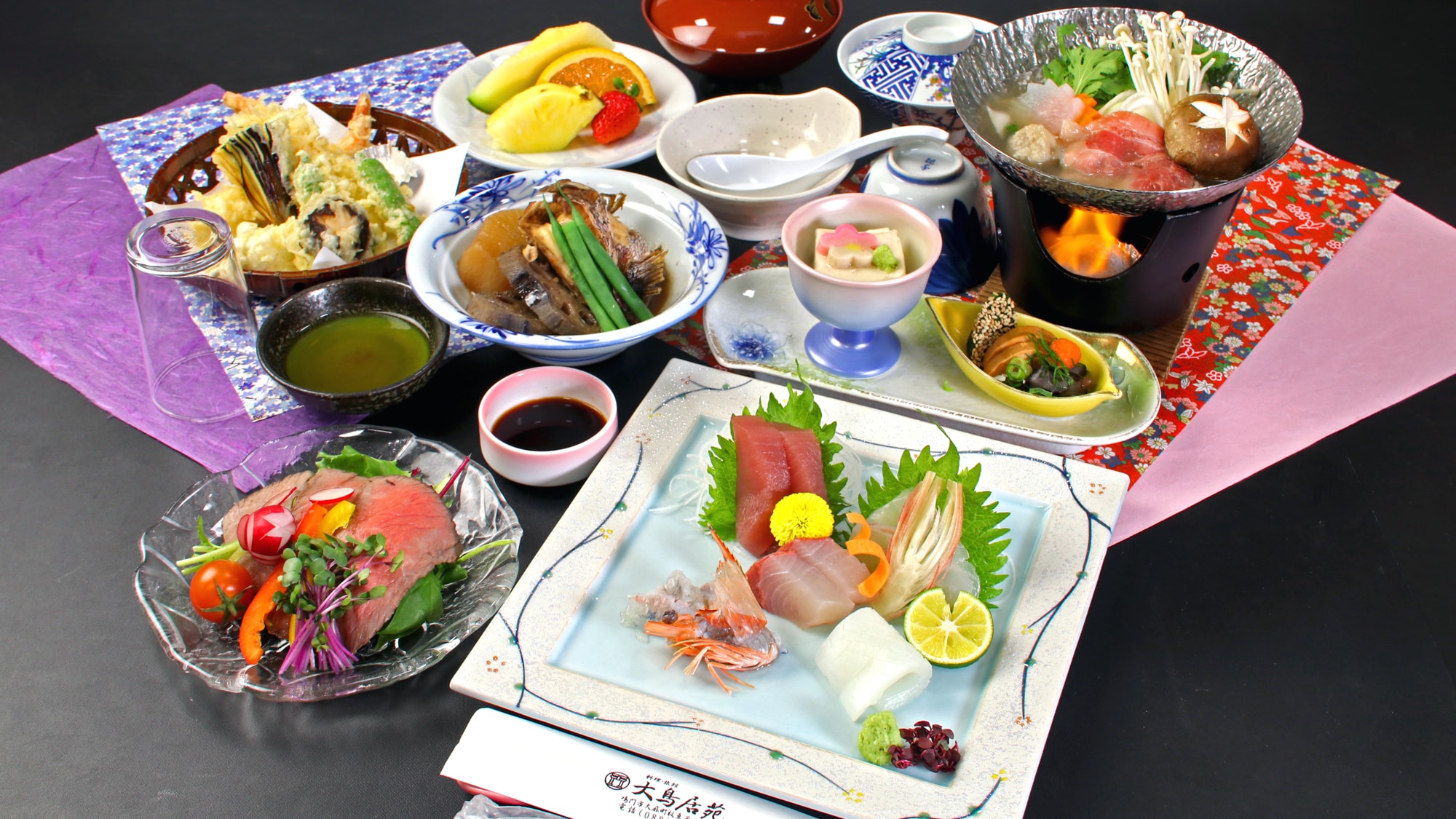 <Upgraded Kaiseki> Full of Tokushima's seafood and mountain delicacies