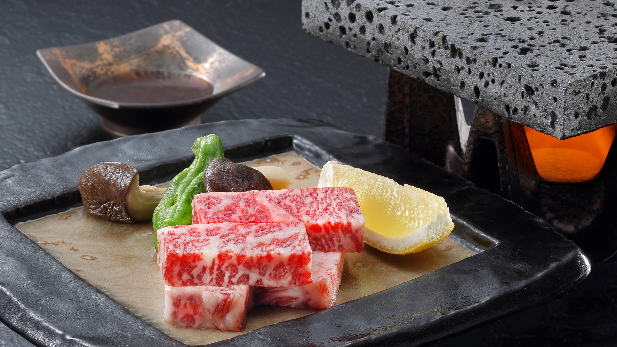 An example of the Izu-themed kaiseki course "Fugetsu"