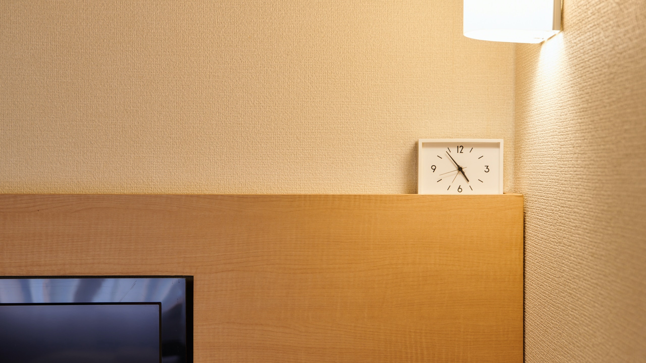 The TV in the room is wall-mounted.