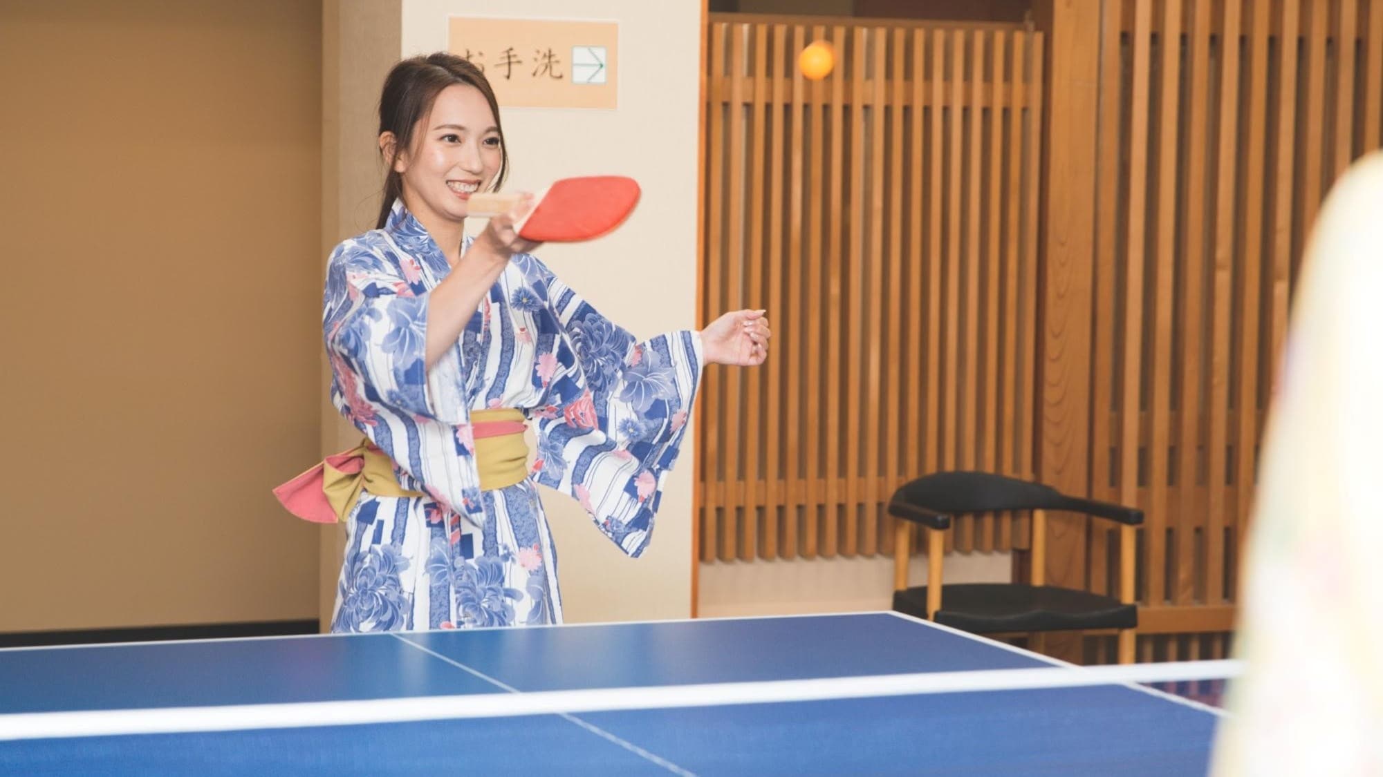 Speaking of hot springs, table tennis!
