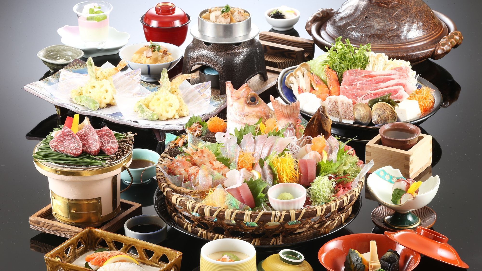 An example of a hearty seafood platter with SAI-SAI dishes