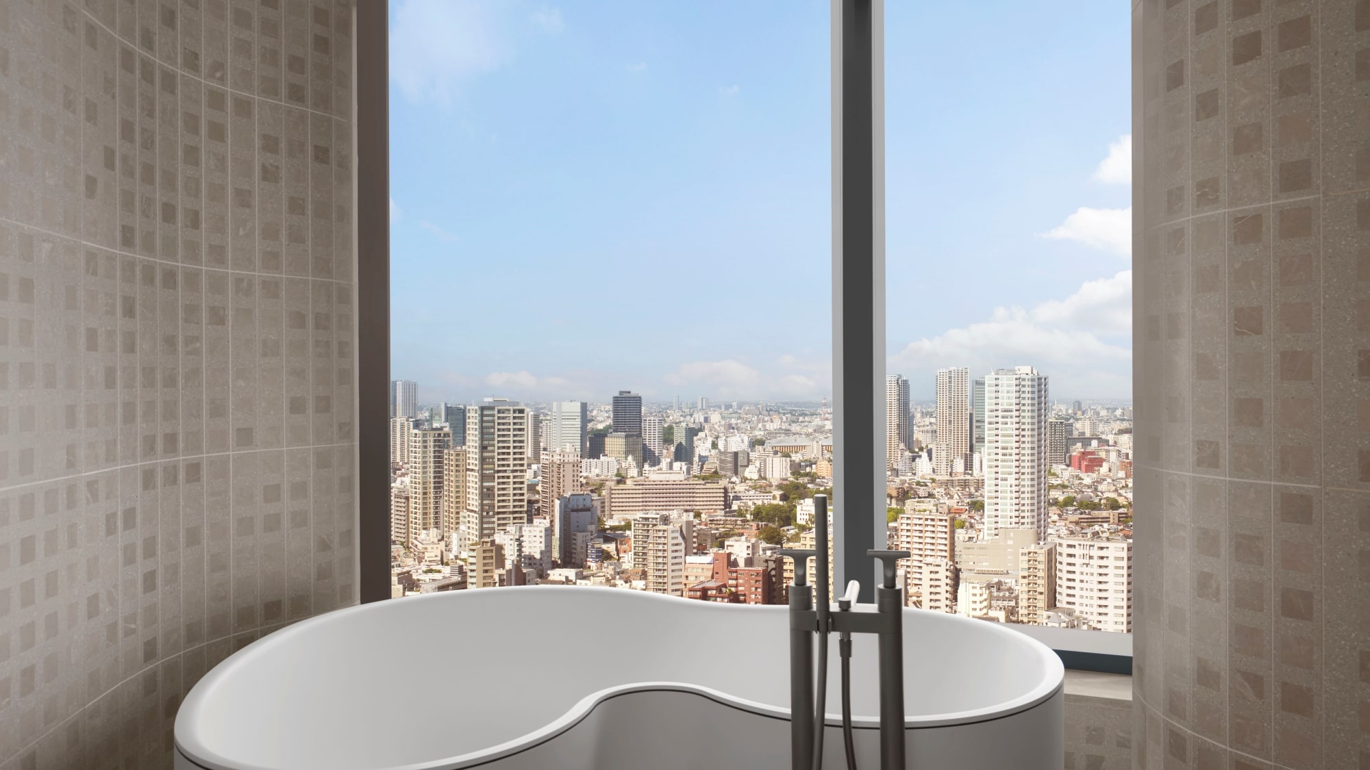 【이그제큐티브 스위트/욕실】도쿄의 거리를 한눈에 볼 수 있는 호화로운 목욕 시간을.