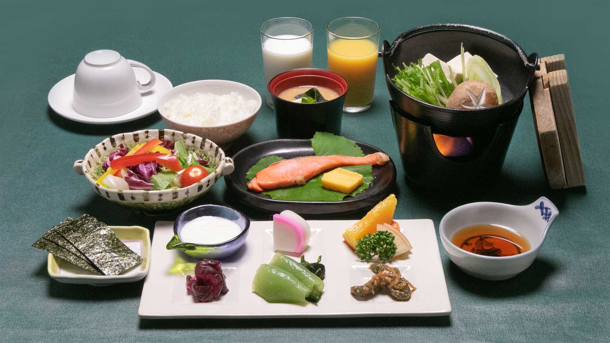 [Kazekidachi no Kawabe Shimeikan] Breakfast image (Japanese food)