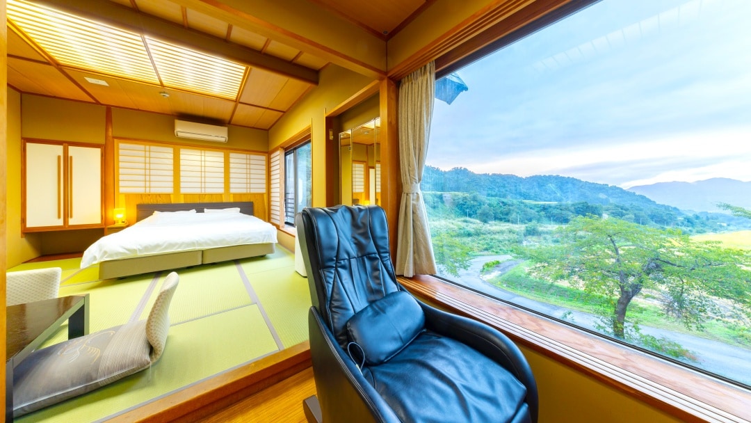 [Pemandangan pedesaan] Kamar bergaya Jepang dengan 10 tikar tatami, tempat tidur ganda/lebar 180 cm